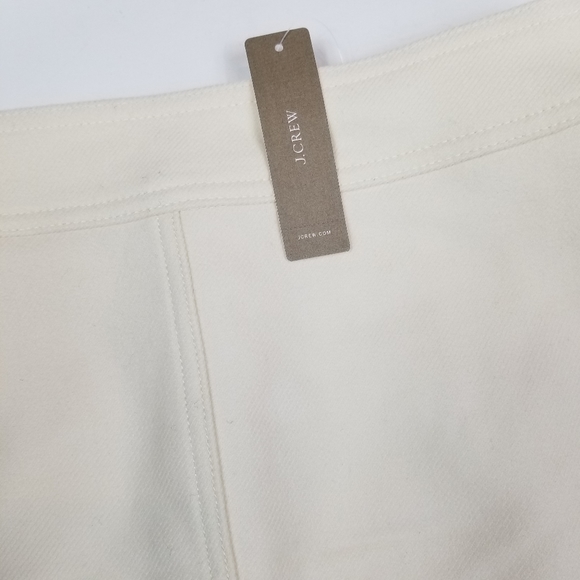 J. CREW Double Serge Wool Ivory Mini Skirt - Picture 5 of 7